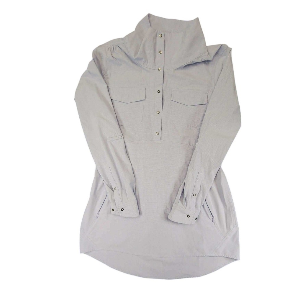 Duluth‎ Trading Sol Survivor Sun Protection Tunic Womens Small Blue Stripe  UV